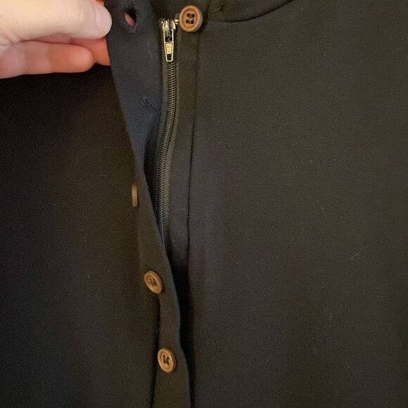 Casual Oversized Relaxed Fit Black High waisted Maternity Nursing Friendly Dress - Picture 4 of 7